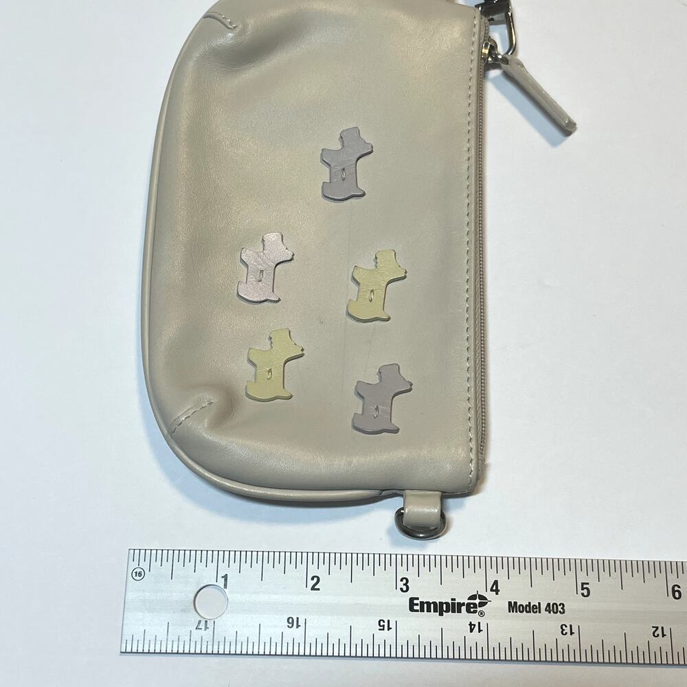 Radley London Cream Leather Wristlet Mini Bag Vintage Y2K Dog Classic - Picture 5 of 14